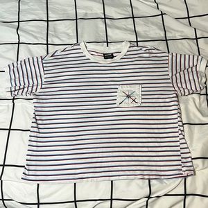 Her Universe Star Wars Women's Striped Top Pocket Casual Shirt
